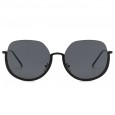 New round half frame sunglasses female tide personality round face sunglasses sunglasses S90