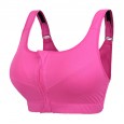 Sports underwear women running shockproof vest yoga fitness clothes thin large size MM front open zipper gather bra