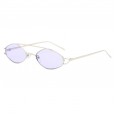 New personality small frame sunglasses men and women trend fashion oval metal sunglasses wild glasses S8049