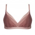 High-end withered rose no trace no steel ring bra new thin section gathered comfortable sexy underwear set