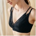 Takaland new style large size ultra-thin cup bra sexy lace beautiful back seamless underwear ladies no steel ring bra