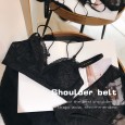 Takaland new style large size ultra-thin cup bra sexy lace beautiful back seamless underwear ladies no steel ring bra
