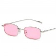 Personality square sunglasses men and women trendy street shooting sunglasses sunglasses ocean sheet metal frame glasses S8004