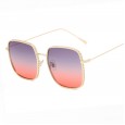 Fashion big frame ladies sunglasses trend gradient color street shot sunglasses metal pattern glasses male S08