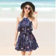 Swimsuit new one-piece skirt swimsuit female small chest gather sexy backless cover belly hot spring swimsuit