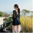 Swimsuit female new split swimsuit two-piece set flat angle conservative cover belly slimming hot spring swimming suit