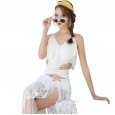 New swimsuit female split bikini three-piece swimsuit female small chest gathered sexy hot spring swimsuit