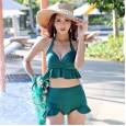 New three-point swimsuit female beach vacation hot spring lace sexy bikini split swimsuit three-piece suit