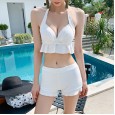 Swimsuit female three-piece cover belly slim thin new retro wave point sexy hot spring style swimsuit