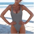 New bikini one-piece swimsuit sexy solid color swimsuit