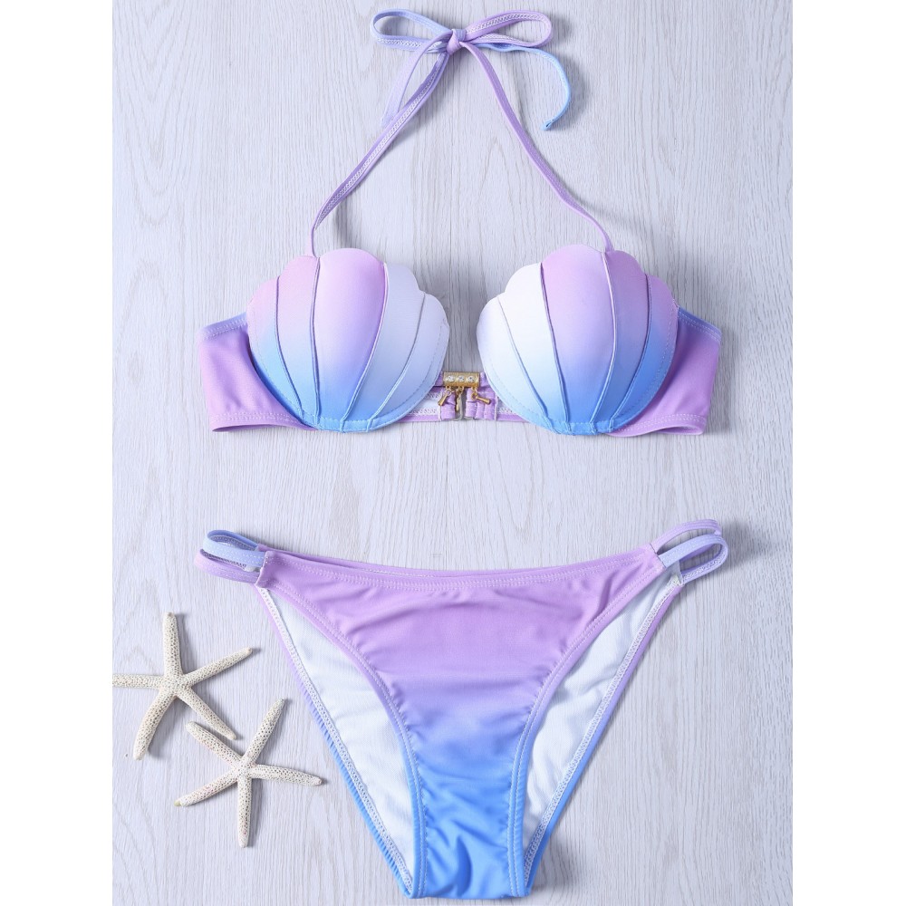 New swimsuit sexy swimsuit sexy 4 gradient shell bikini swimsuit