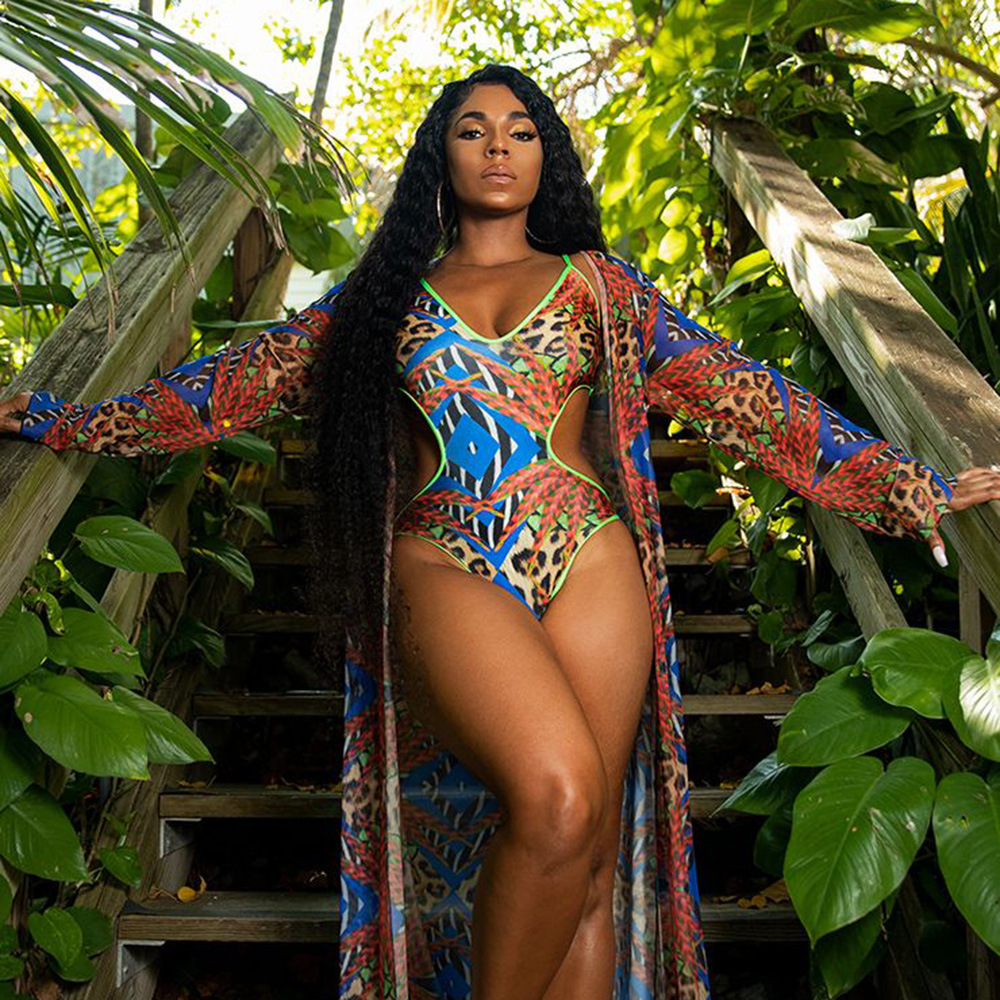 New large size 5XL one-piece swimsuit female swimsuit