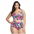 The new bikini plus size swimsuit women's color matching