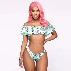 New one-piece swimsuit bikini ruffle swimsuit