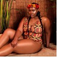 The new one-piece swimsuit printing XL corded one-piece swimsuit women