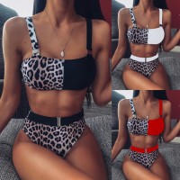 New bikini leopard print color swimsuit women