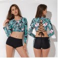 Sexy long-sleeved sports split bikini female swimsuit hot spring was thin swimsuit 87