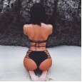 Women's new bikini braided rope hollow swimsuit
