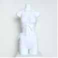 Women's new bikini braided rope hollow swimsuit