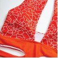 New one-piece swimsuit digital printing solid color stitching cross-neck lace one-piece swimsuit