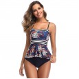 New split swimsuit conservative skirt briefs bikini