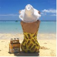 New one-piece swimsuit female seaside supplies pineapple print one-piece swimsuit