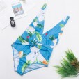 New one-piece swimsuit deep V one-piece printed swimsuit
