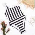 New one-piece swimsuit striped print one-piece one-piece swimsuit