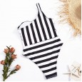 New one-piece swimsuit striped print one-piece one-piece swimsuit