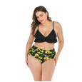 New large size 5XL bikini sunflower swimsuit women