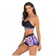 Sports vest split boxer bikini set 7760