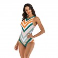 One-piece surfing suit sleeveless female swimsuit hot spring swimsuit diving suit 7722