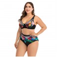 Large size bikini underwire large cup ladies swimsuit swimwear 8809