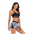 Sports vest split boxer bikini set 7766