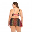 Large size bikini skirt underwire big cup ladies swimsuit swimwear 8804