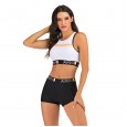 Sports vest split boxer bikini set 7764