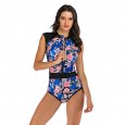 Surfing suit one-piece sleeveless female swimsuit hot spring swimsuit diving suit 7702