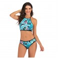 Sports vest split triangle bikini suit 7768