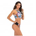 Sports vest split triangle bikini suit 7767