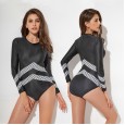 Sexy one-piece female swimsuit hot spring long-sleeved slim surfing diving suit swimsuit 59