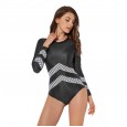 Sexy one-piece female swimsuit hot spring long-sleeved slim surfing diving suit swimsuit 59