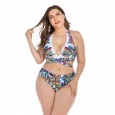 Plus size bikini gathered big cup ladies swimsuit swimsuit 6668