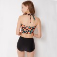 Sexy vest sports split bikini female swimsuit hot spring high waist swimsuit