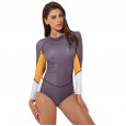 Sexy one-piece female swimsuit hot spring long-sleeved slim surf diving suit swimsuit 2162