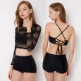 Split long-sleeved surfing suit female swimsuit hot spring swimsuit 9058