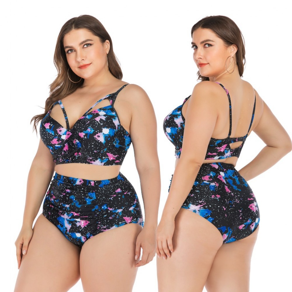 Large size bikini underwire big cup ladies swimsuit swimsuit 6645