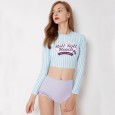 Split long-sleeved surfing suit female swimsuit hot spring swimsuit 9066