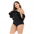 Siamese increase ladies swimsuit big cup MM big ruffled swimsuit 8844
