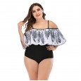 Siamese enlarged ladies swimsuit big cup MM big ruffled swimsuit 8846