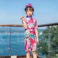 Children's one-piece swimsuit female baby hot spring boxer swimsuit graffiti surfing suit sports 1031